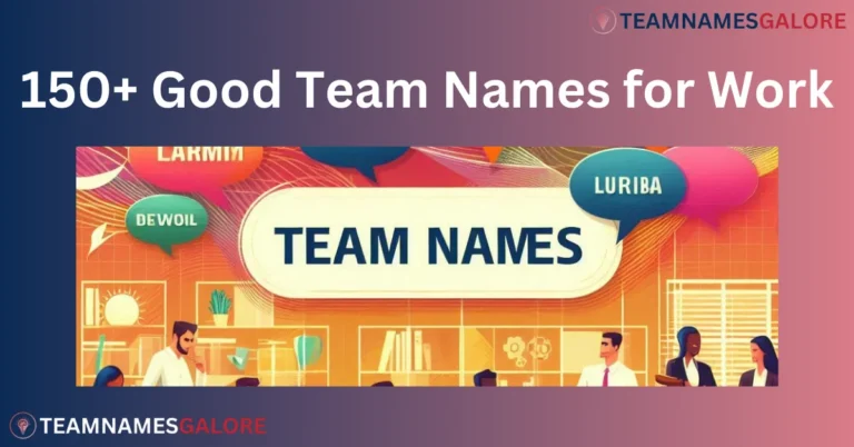 Good Team Names for Work