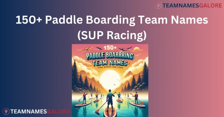 Paddle Boarding Team Names